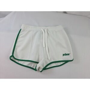 Prince x Zara Classic White Green Tennis Shorts Small Prince Logo NWT